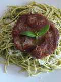 Tallarines verdes con apanado 🍝