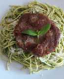 Tallarines verdes con apanado 🍝