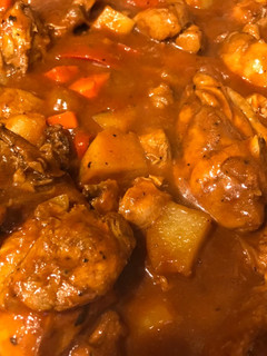 A picture of Chicken Caldereta.