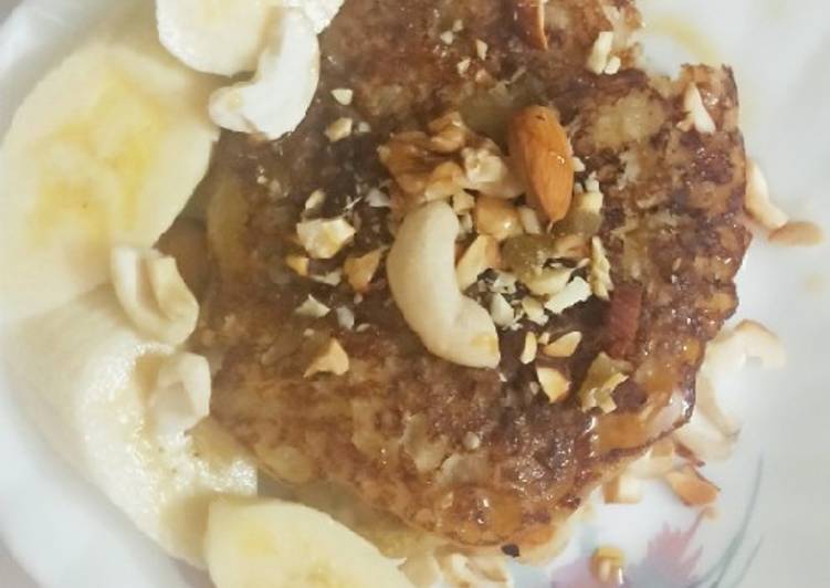 Steps to Make Super Quick Homemade Banana pancakes with modak flavour