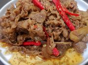 Gambar daging iris tipis gyudon