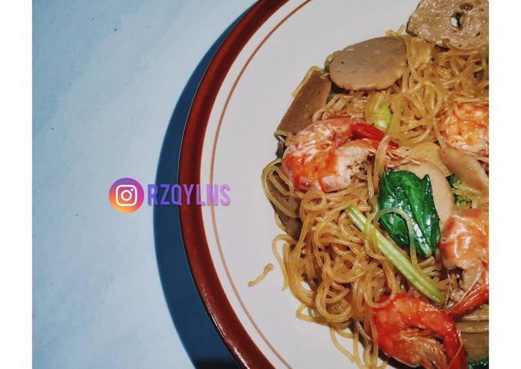 Resep Bihun goreng udang yang Lezat