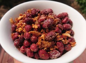 Hình của món Lạc rang tỏi (ớt) tép khô.