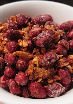 Hình của món Lạc rang tỏi (ớt) tép khô.