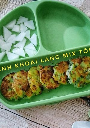 Hình của món Bánh khoai lang mix tôm.