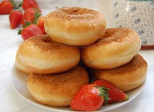 Foto resep Donat Kentang, tabur gula palm