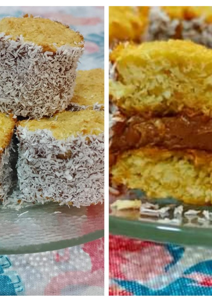 Una foto de Alfajores de coco Keto