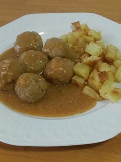 Una foto de Albóndigas de soja texturizada