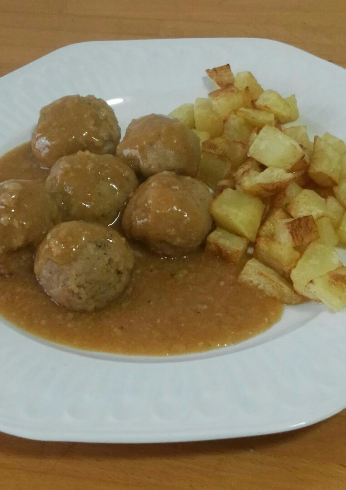 Una foto de Albóndigas de soja texturizada
