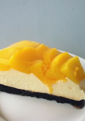 Hình của món Cheesecake đào.