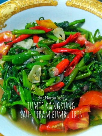 Langkah Mudah untuk Menyiapkan Resep Tumis Kangkung Saus Tiram Bumbu Iris yang Uenak Anti Ribet, Sempurna