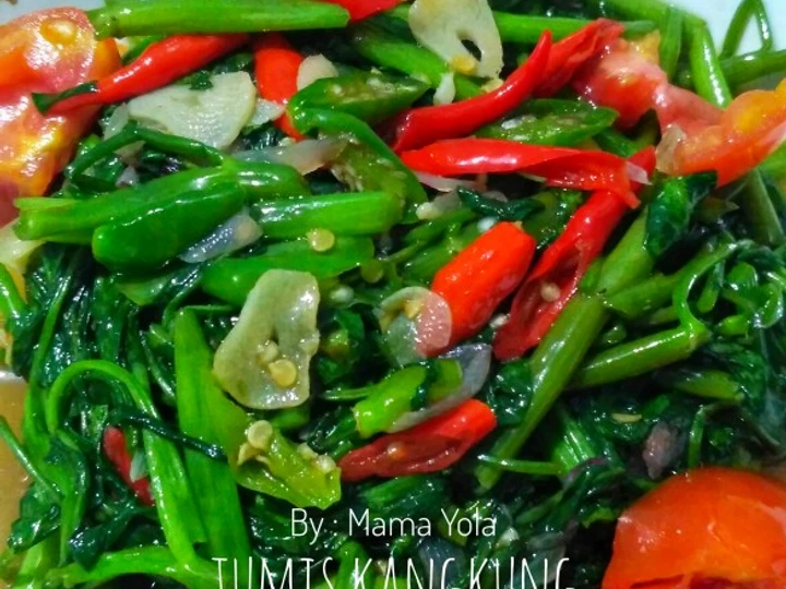 Langkah Mudah untuk Menyiapkan Resep Tumis Kangkung Saus Tiram Bumbu Iris yang Uenak Anti Ribet, Sempurna