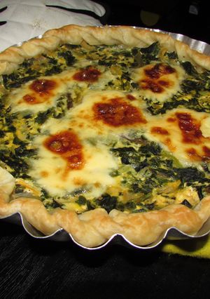 Una foto de Tarta light de zapallitos (1 solo huevo)