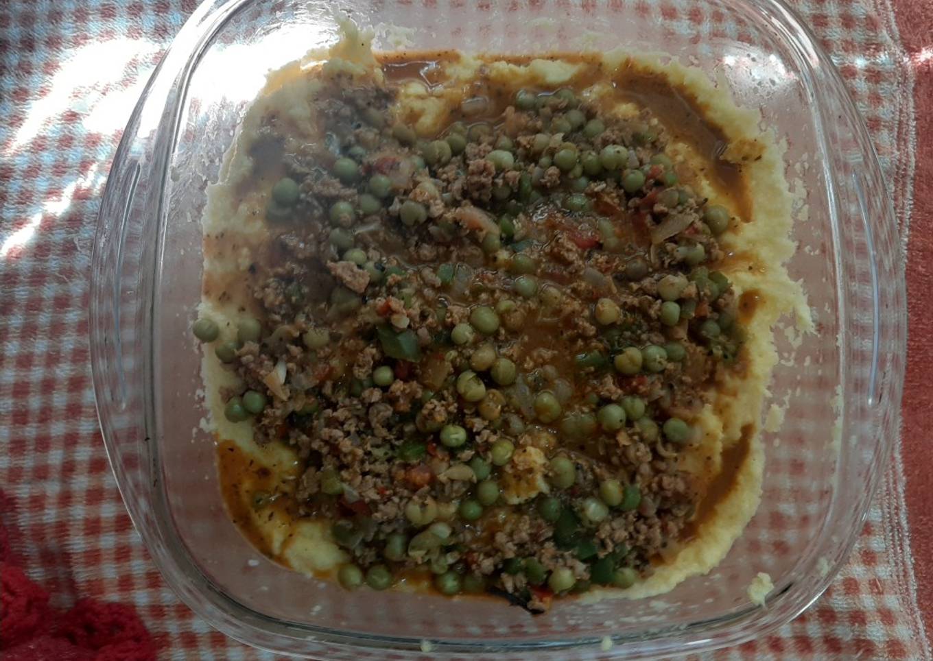 Polenta con carne molida