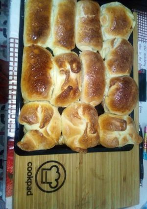 O poză a rețetei Plăcinte poale- brâu și rulouri cu brânză și stafide.