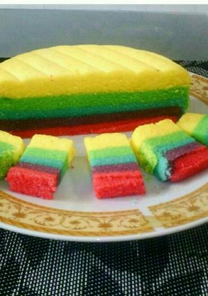 Foto resep Bolu kukus rainbow