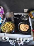Naan avec Riz et Poulet Curry