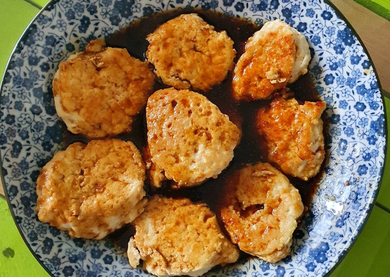 Minced meat tofu patty