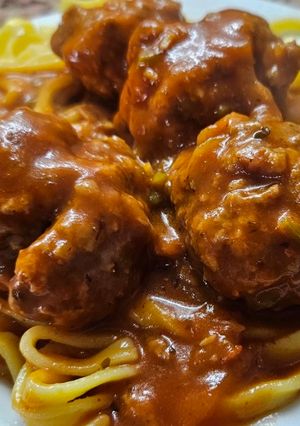 Una foto de Albóndigas de carne picada con chorizo