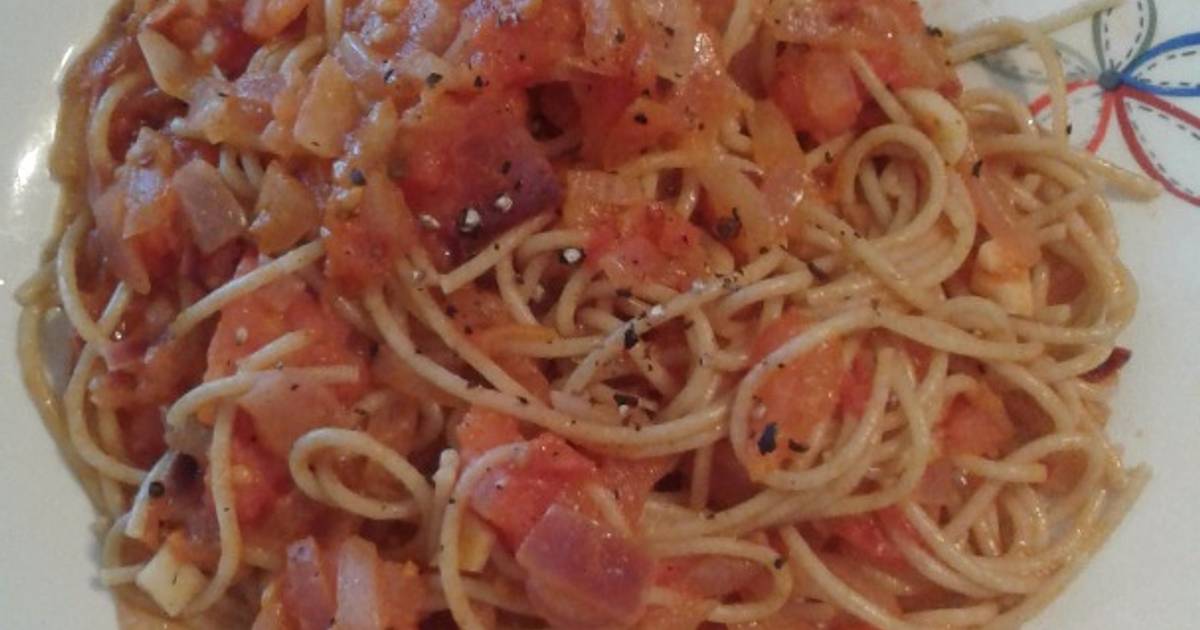 Fideos Integrales Con Salsa De Tomate Casera Receta De Eugefalcon1 Cookpad 6273