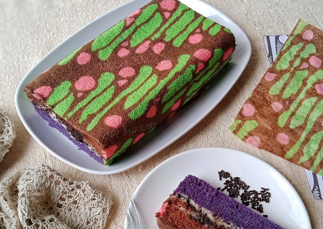 Choco Taro Batik Cake