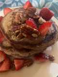 Banana Oat Pancakes with a Crunch