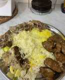 رز مضغوط باللحم