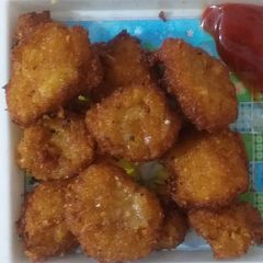 A picture of Farali vada(sago flour).