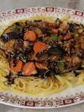 Pad thai noodles con setas shiitake y verduras
