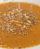 Sopa de calabaza y remolacha