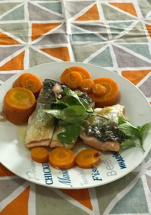 Hình của món Cá hồi sốt cam.