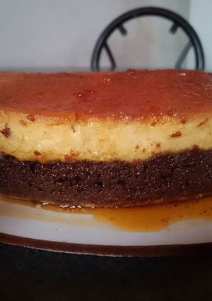 Una foto de Chocoflan