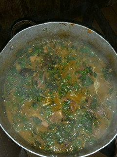 A picture of Oha soup.