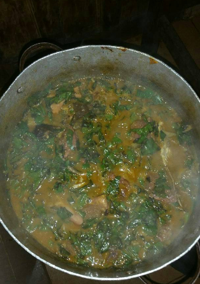 A picture of Oha soup.