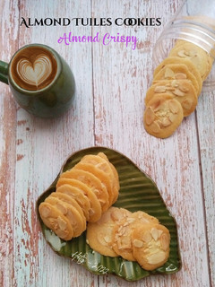 Foto resep Almond Tuile Cookies (Crispy Almond)