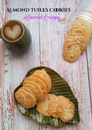 Foto resep Almond Tuile Cookies (Crispy Almond)