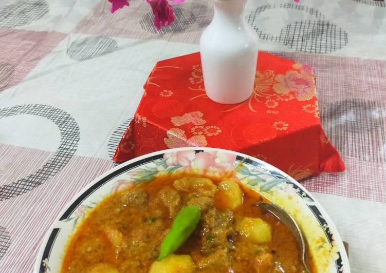 Recipe of Appetizing Tinday gosht (apple gourd with mutton)