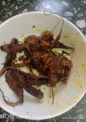 A picture of Karela receipe.