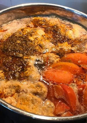 Hình của món Bún riêu.