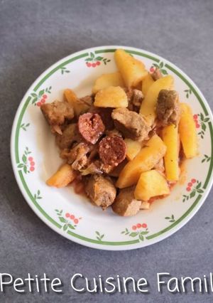 Une photo de Filet mignon de porc au chorizo et aux pommes de terre