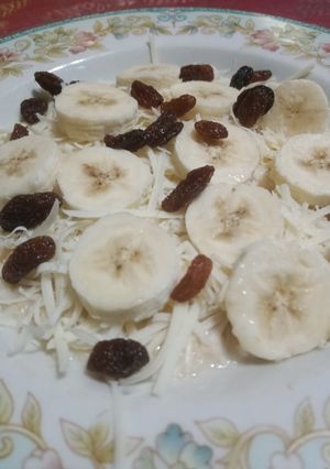 Foto resep Oatmeal Pisang Keju Kismis