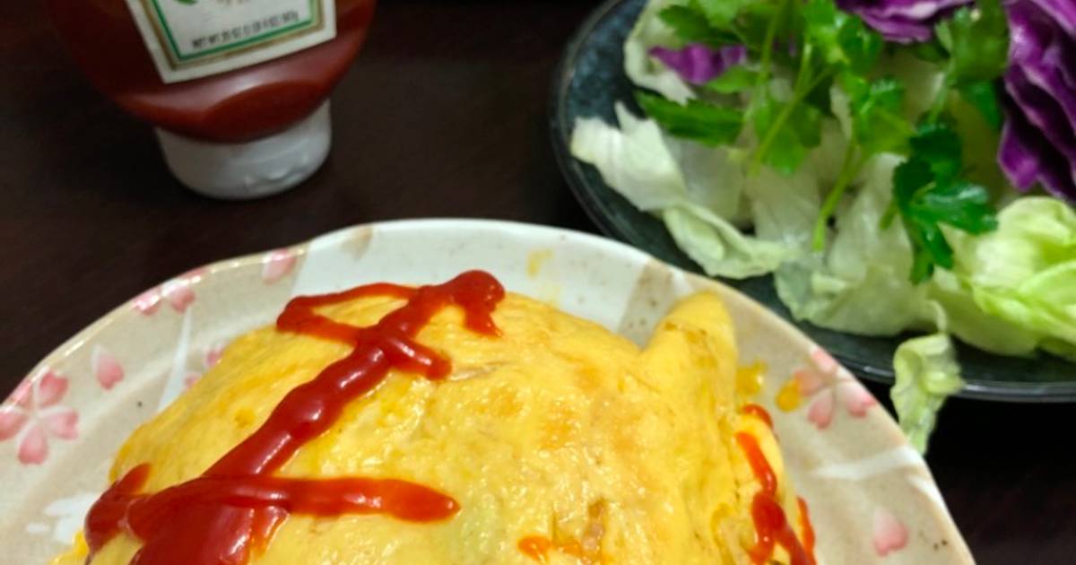 Tortilla de arroz relleno Japonés OMURAIS🇺🇾🇯🇵オムライス Receta de 🇺🇾 𝓚𝔂𝓸 🇯🇵 🎉JPNUY 100°ANIVERSARIO