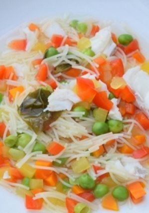 Une photo de Minestrone de cabillaud (IG bas)