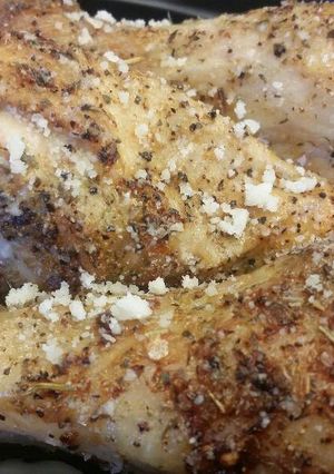 A picture of Herb Roasted Chicken Legs w/ Parmigiano.