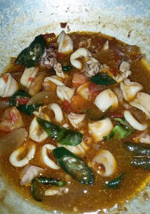 Foto resep Cumi pedas saos tiram