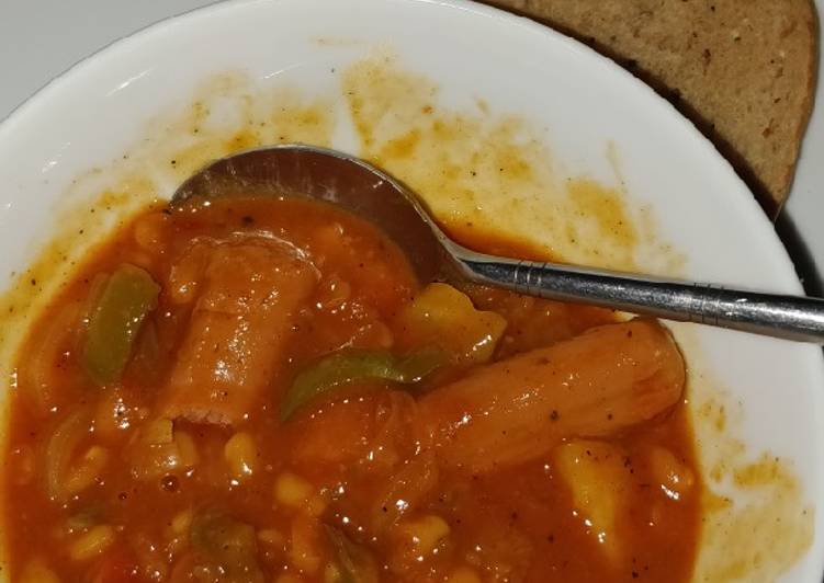 Easiest Way to Prepare Ultimate Bean veg and sausage stew/casserole