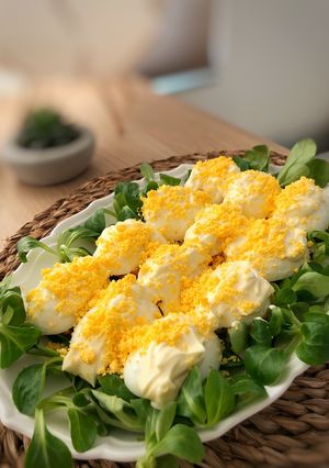 Una foto de Huevos rellenos de atún fáciles