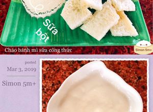 Hình của món Ăn dặm kiểu Nhật - Cháo bánh mì sữa Ct - 5m.
