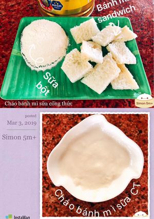 Hình của món Ăn dặm kiểu Nhật - Cháo bánh mì sữa Ct - 5m.