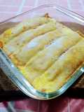 Crepes de ricota, con pasas de uva y nueces